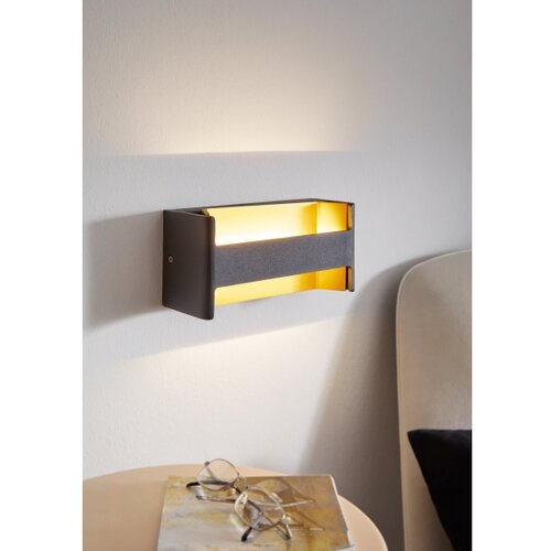 Eglo Feloniche zidna/1, led, 10w, 1100lm, crno/zlatna Slike