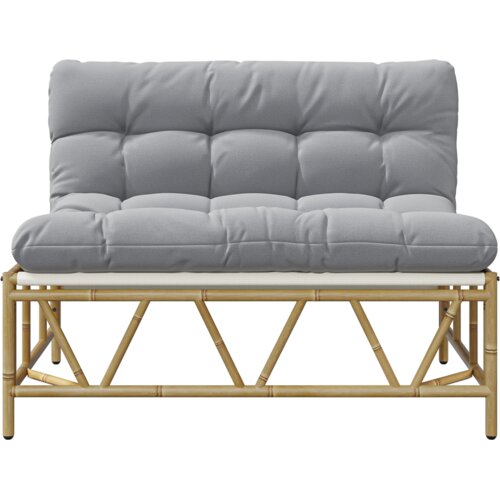 VidaXL vrtna klupa s jastukom 110x80x71 cm čelik Slike