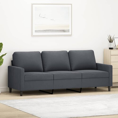 VidaXL Trosed temno siv 180 cm žamet Slike
