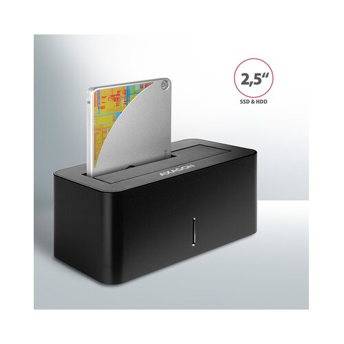 Axagon ADSA-SN docking station, USB 3.0, 1x 2.5&amp;amp;quot,/3.5&amp;amp;quot, SSD/HDD, SATA 6, crna AXAGON ADSA-SN priključna stanica tvrdog diska Slike