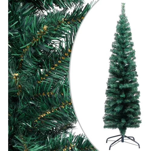 vidaXL Usko umjetno božićno drvce sa stalkom zeleno 150 cm PVC