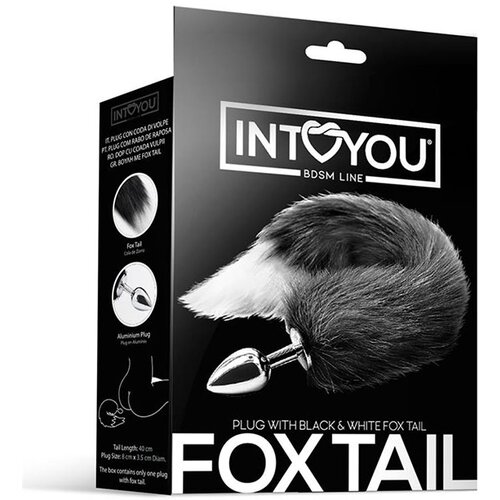 INTOYOU Analni čep z lisičjim repom Black and White Faux Tall (R900310) Slike