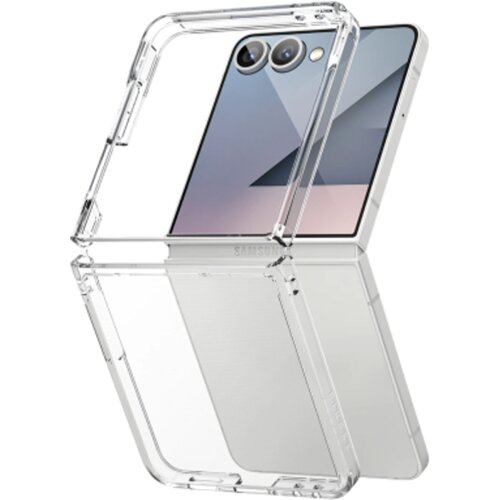 Chameleon Gumiran ovitek (TPU+PC) za Samsung Galaxy Z Flip 7 5G, prozoren svetleč Cene