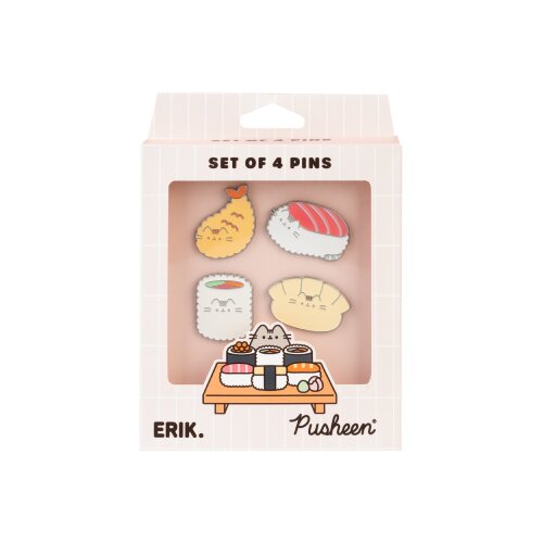 Grupo Erik Editores S. L. Manga, Pusheen - Bedževi set 4 - Pusheen, Sushi Roll Slike