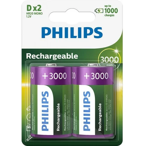 Philips polnilna baterija 2 kos d HR20 mono R20B2A300/10