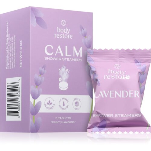 Body Restore Lavender Shower Steamers tablete za prho z vonjem sivke 3 kos Slike