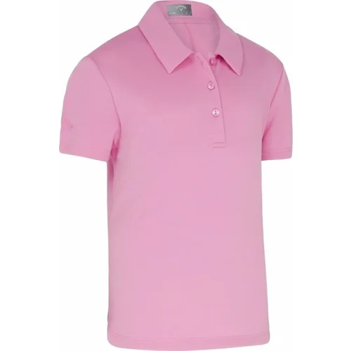 Callaway Youth Micro Hex Swing Tech Polo Pink Sunset XL