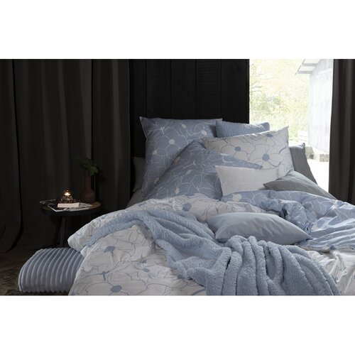 STIL posteljina saten primrose plava 200x200 + 2x60x80 cm Slike