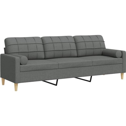 Maison Chic kavč - Sofa - Kanape trosed z blazinami temno siv 210 cm blago, (21727905) Cene