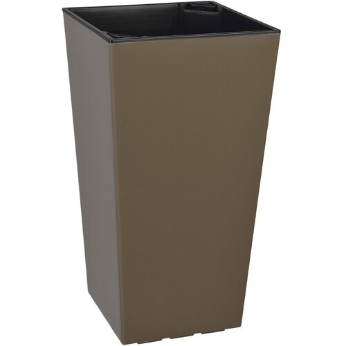 Gardenico Rjav samozalivalni cvetlični lonček Elise, vi&amp;scaron;ina 26 cm Slike