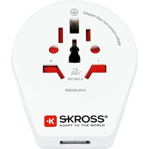 Skross adapter World za UK + USB-A Slike