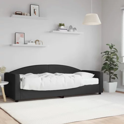  Dnevni krevet s madracem crni 80 x 200 cm od tkanine