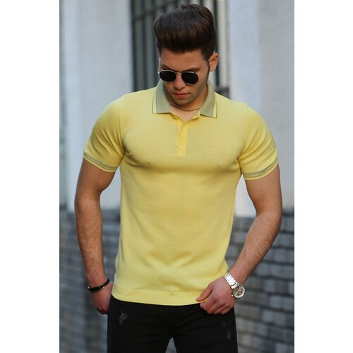 Madmext Polo T-shirt - Yellow - Regular fit Slike