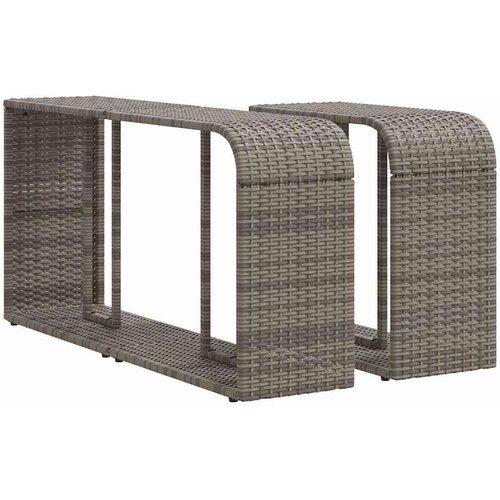 VidaXL 11-dijelni set vrtnih sofa od poliratana s jastucima sivi Slike