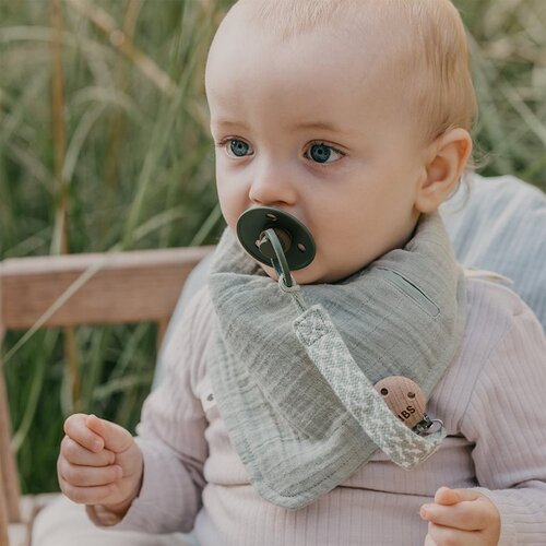 Bibs Paci Braid držalo za dudo Sage / Ivory 1 kos Slike