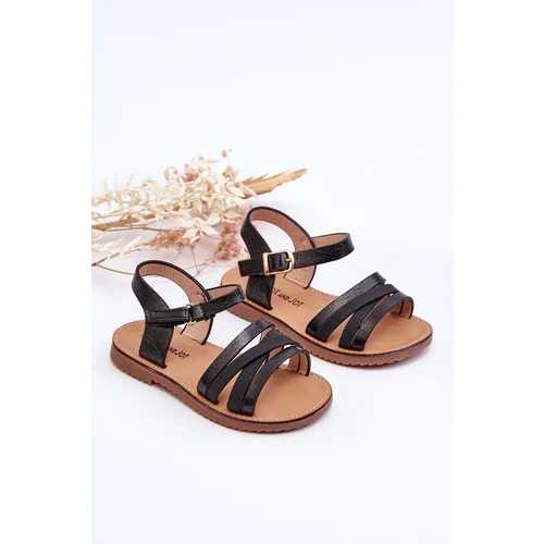 FR1 Children's Sandals With Straps Black Isla