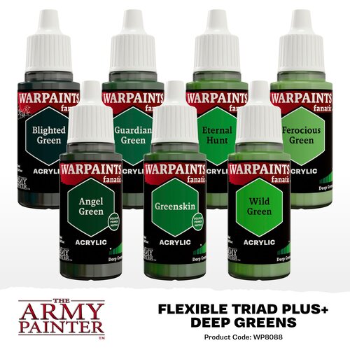 The Army Painter Warpaints Fanatic: Deep Green Flexible Triad PLUS+ - 1 set. Slike