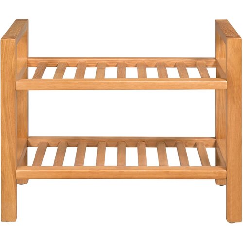 Maison Chic Stojalo za čevlje - Stojalo za obutev z 2 policama 50x27x40 cm trdna hrastovina, (21777633) Slike