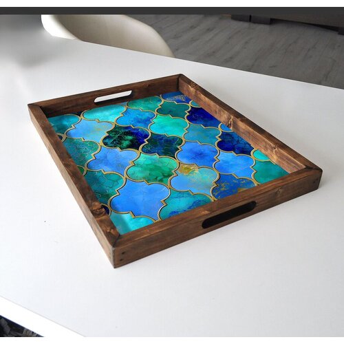 Aberto Design Poslužavnik REF005 48 x 38 x 4 cm, Šareni Cene
