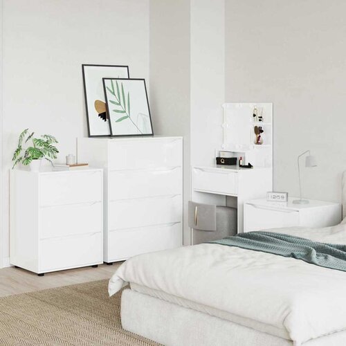 vidaXL Ormarić za pohranu Visoki sjaj bijela 60 x 48 x 81 cm Cijene