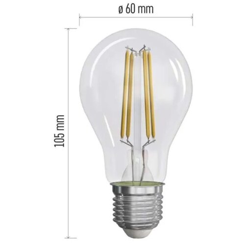 Emos komplet 3x led sijalica filament A60 E27/5W/230V 4000K energetska klasa a Slike