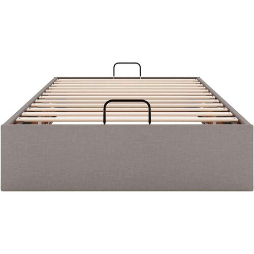 VidaXL otomanski okvir kreveta bez madraca smeđesivi 100x200cm tkanine Slike