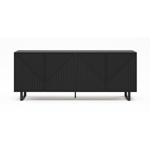 Marckeric Crna komoda 201x80x40 cm Peta – Cijene