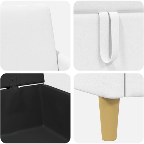 SOFA s pohranom Bijela 72 x 78 x 87 cm Poliester Slike