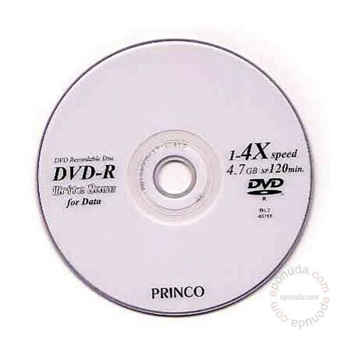 Princo DVD-R 4.7GB 4X NO LOGO SEDEF BLISTER disk Slike