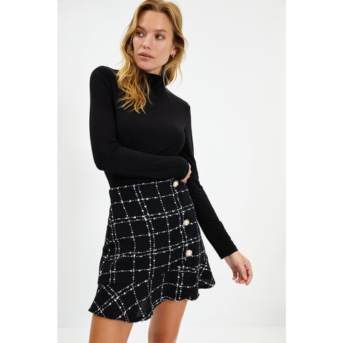 Trendyol Black Buttoned Skirt Slike