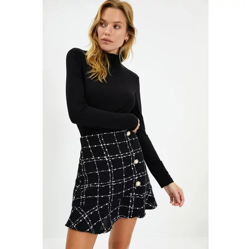 Trendyol Black Buttoned Skirt