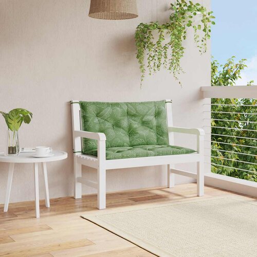  Jastuci za vrtnu klupu 2 kom s uzorkom li&scaron;ća 100x50x7cm tkanina Cijene