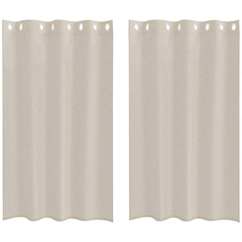 Voile zavjesa sa zavjesama 2 pcs Pijesak 175 x 140 cm Poliester Slike