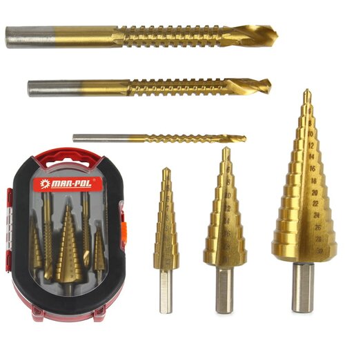  Set od 6x HSS konusnih svrdla 4-30 mm + svrdla BLACK FRIDAY Cijene
