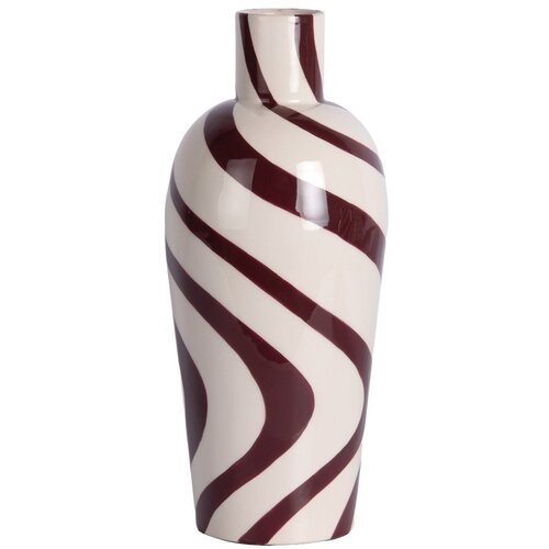 PT LIVING Bordo/bijela čelična vaza (visina 30 cm) Dublin Swirl &amp;ndash; Slike