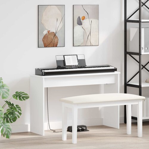  Stalak za klavijaturu Bijelo 100 x 32 x 64 cm Konstruirano drvo Cene