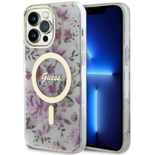 Guess OVITEK GUHMP14LHCFWST ZA IPHONE 14 PRO HARDCASE OVITEK ZA MAGSAFE FLOWER, (21834246) Cene