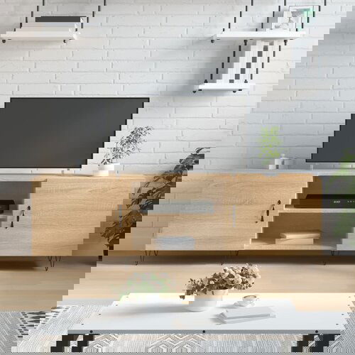 VidaXL TV omarica sonoma hrast 150x30x50 cm inženirski les Slike