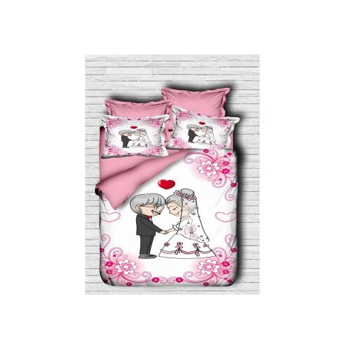 Lessentiel Maison set posteljine 121, 160x220cm, bijelo-roza Cene