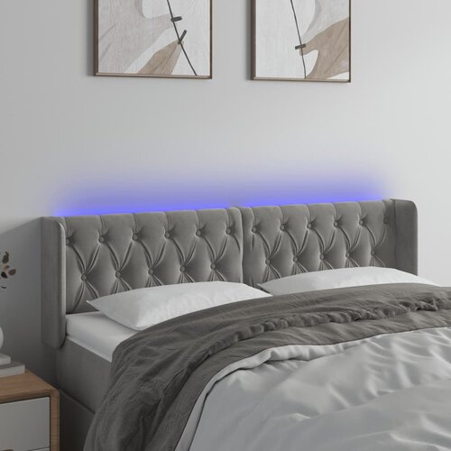  LED uzglavlje svjetlosivo 147x16x78/88 cm bar&scaron;unasto Cijene