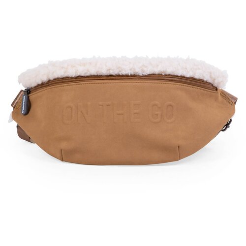 Childhome torbica za okoli pasu on the go suede beige Slike