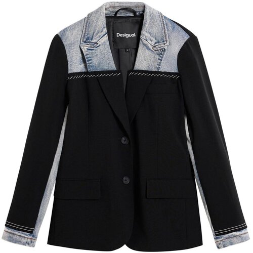 Desigual Blazer moder denim / črna Cene