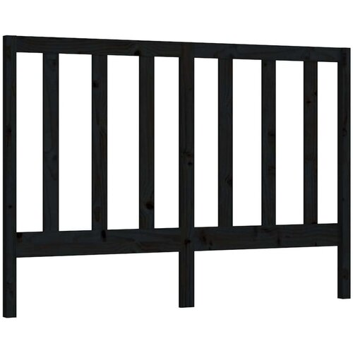  Uzglavlje za krevet crno 166 x 4 x 100 cm od masivne borovine Slike