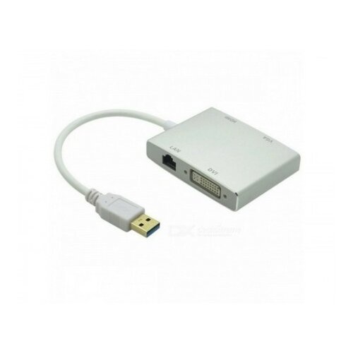 Linkom Multiport hub USB 3.0 sa 4 porta - 495 HDMI VGA DVI LAN port (RJ45) USB 3.0 - A Bela Slike