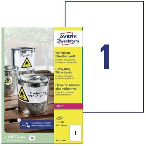  Etikete zweckform l4775 1/100 210x297mm ZWECKFORM1 Cene