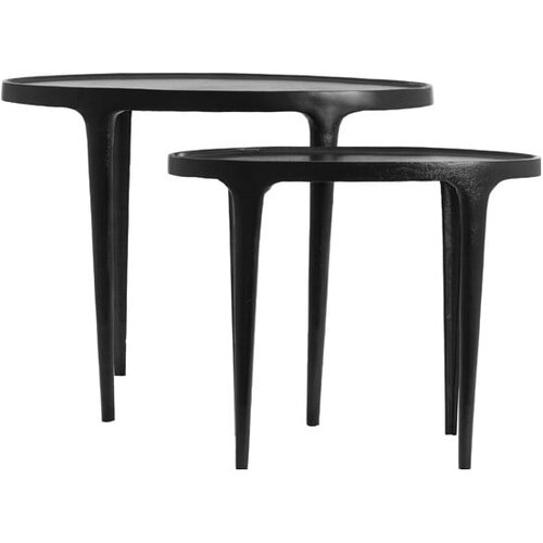 Light &amp;amp; Living Kovinske okrogle stranske mizice v kompletu 2 ks 33x70 cm Arica &amp;ndash; Slike