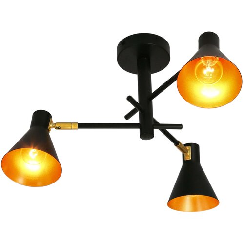 Candellux luster/visilica-less viseća lampa 3X40W E14 crna mat Slike