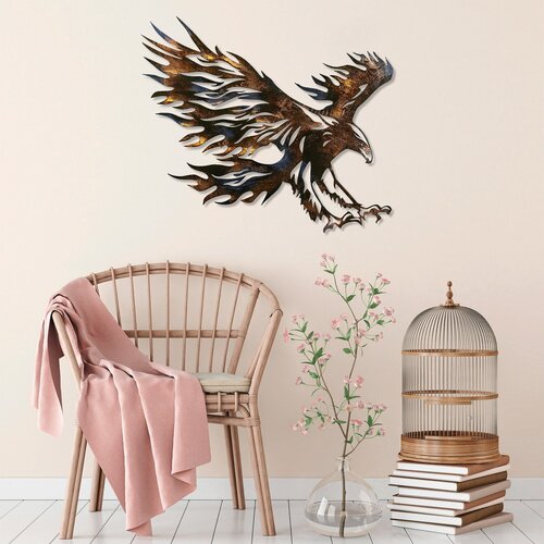 Wallity eagle 3 multicolor decorative metal wall accessory Slike