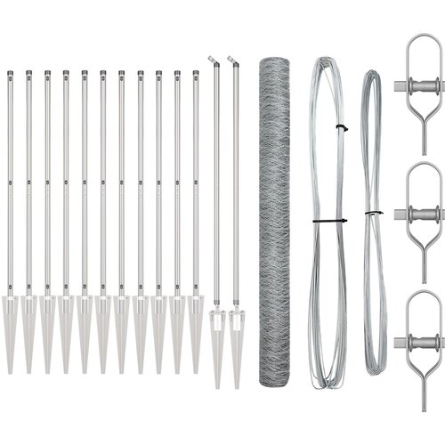 VidaXL Set Ograda Set od 2 Pocinčani čelik 25 x 1.5 m Izdržljivo Slike