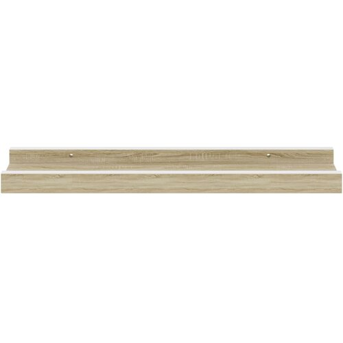  Zidne police 4 kom bijele i boja hrasta sonome 40 x 9 x 3 cm Slike